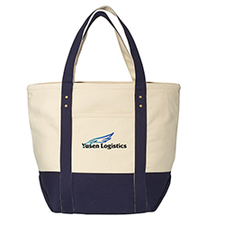 SEASIDE ZIPPERED COTTON TOTE